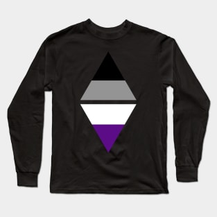 #nerfingwithpride Auxiliary Logo - Asexual Pride Flag Long Sleeve T-Shirt